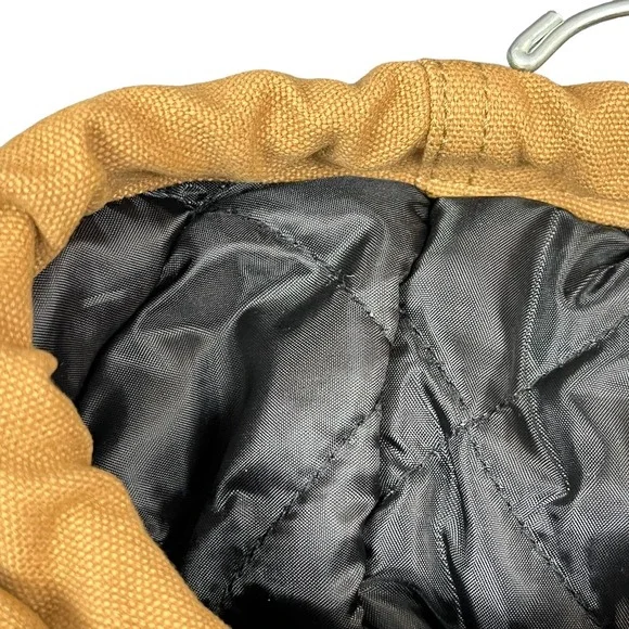 Wolverine Mens Grayson Insulated Work Jacket L Tan-Brown Canvas Full Zip Hooded Vests